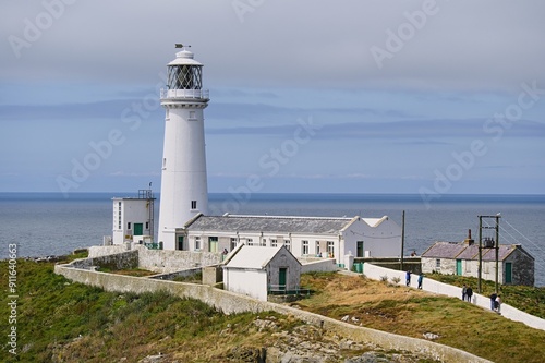 View of South Stack Lighthouse Holyhead, Anglesey, Wales. 