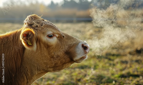 Methane Emmissions From Livestock and the Environmental impact of cow belching and burping or flatulence and manure CH4 due to enteric fermentation.