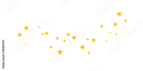 Yellow stars on transparent background