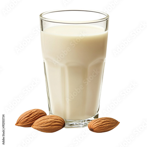 Almond Milk glass png