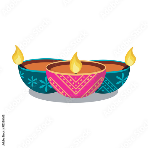 Happy Diwali Illustration