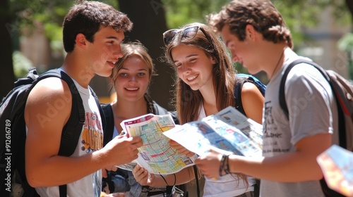 Exciting Campus Adventure: New Students Engaging in a Photo Scavenger Hunt