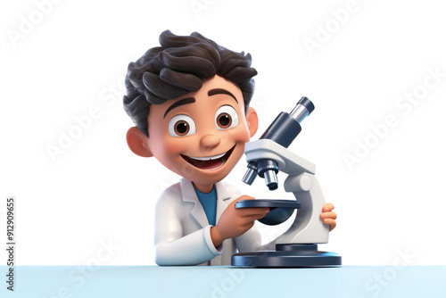 PNG Microscope cartoon face technology.