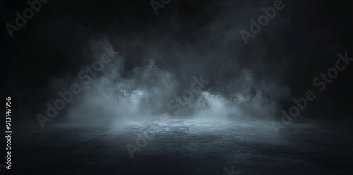 Mysterious Smoke on Dark Surface 