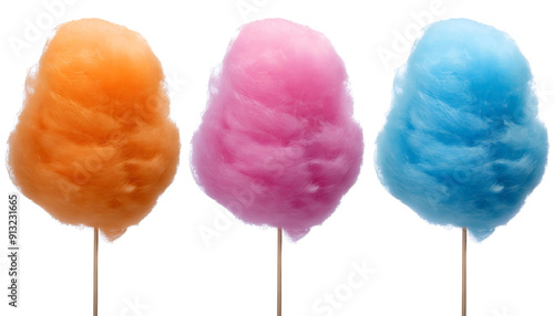  Cotton Candy Collection (Blue, Orange, Pink) – A collection of cotton candy in three differ_1(128)