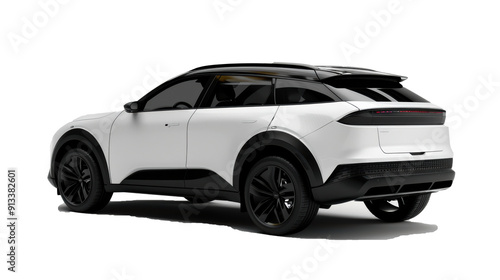 PNG of Electric elegant white car