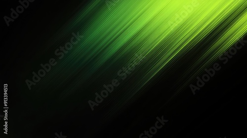 Abstract background with diagonal green lines fading into black.