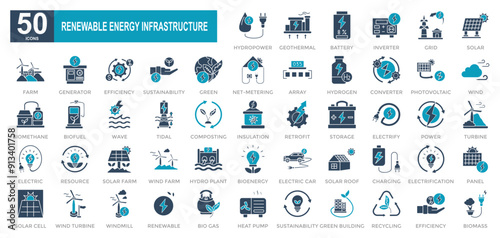 Renewable Energy Infrastructure iconset