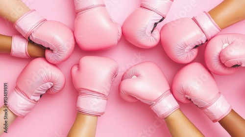 pink boxing gloves for breast cancer awareness