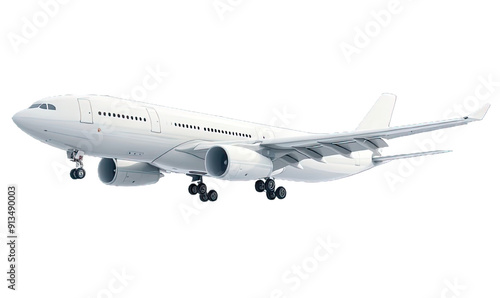 PNG. Air plane boing isolated on a transparent background.