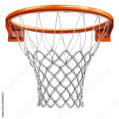 A basketball hoop featuring a classic design, perfect for sports-themed projects, illustrations, or educational materials. PNG transparent background.