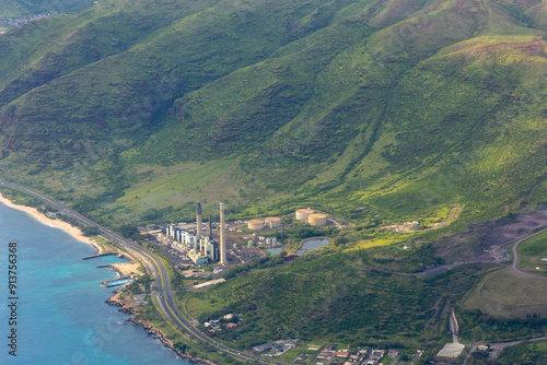 Hawaiian Electric's Kahe Power Plant at Kahe Point, West O'ahu, Hawai'i