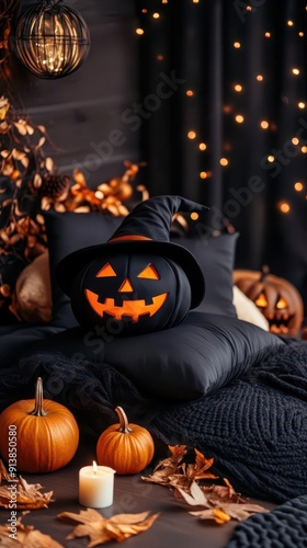 Halloween costumes, vibrant colors, playful scenes, cozy setting, inviting