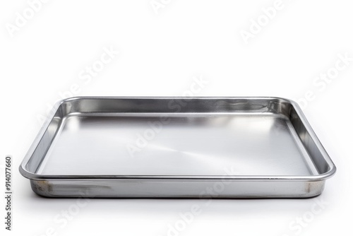 White background with isolated baking tray for oven