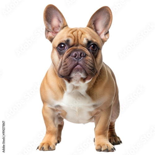 French bulldog isolated on a white background. Portrait of a dog.