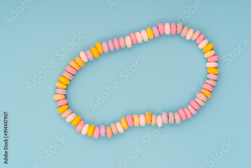 Candy Necklace on Blue