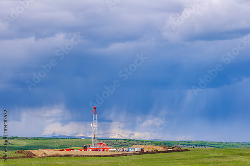 Drilling Rig in the Alberta Foothills