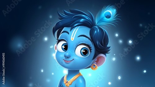 a little krishna with a big smile