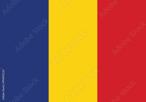 Romania flag. National flag of Romania accurate dimensions and official colors for great union day 1st December celebration. Symbol of patriotism and freedom. Vector illustration of flag of romania 