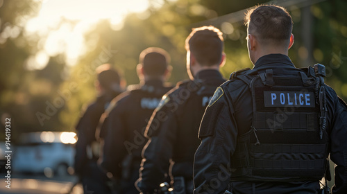 police officers at a training facility.