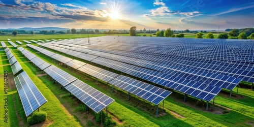 Biggest solar panels park generating green energy, solar panels, renewable energy, clean power