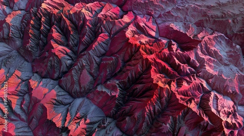 patterned geo, nieregularne glacier, aerial view