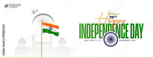 78th India Independence Day 15th August Social Media Post, Poster, Banner, Web Banner , Print Design