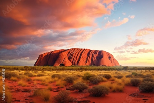 Tranquility landscape semi-arid mountain.