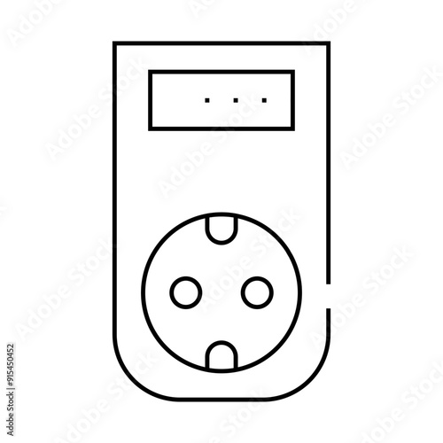 wattmeter measuring equipment line icon vector. wattmeter measuring equipment sign. isolated contour symbol black illustration