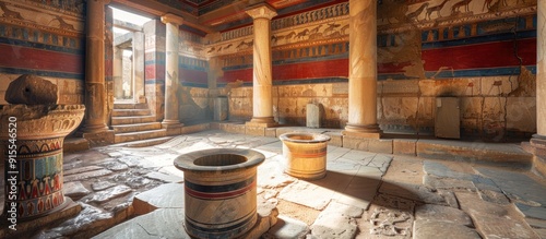 Ancient Minoan Palace Interior, Knossos, Crete