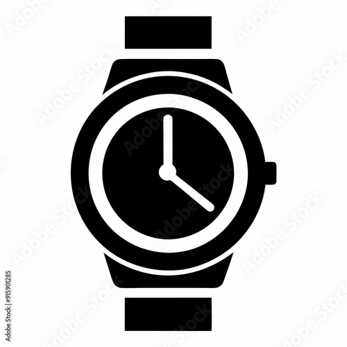 Best hand watch Silhouette Vector illustration 