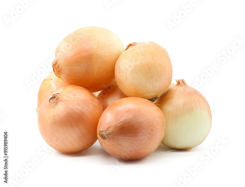 bunch of onions many white background