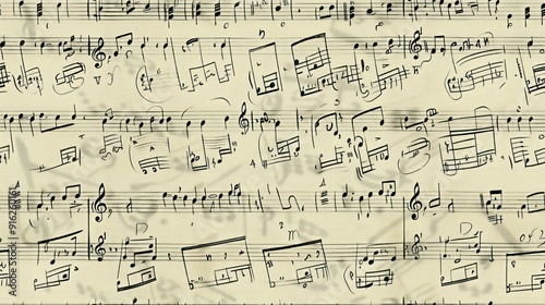 Abstract music sheet background.