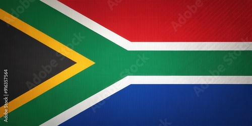 South African flag with colorful stripes representing unity and diversity, South Africa, flag, colorful, stripes, unity