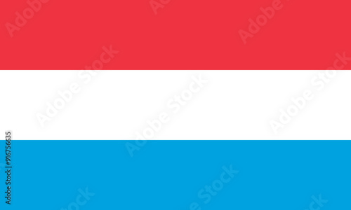 The official national flag of the Luxembourg. Flag of the Grand Duchy of Luxembourg. Vector illustration