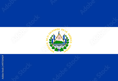 El Salvador flag illustrator country flags