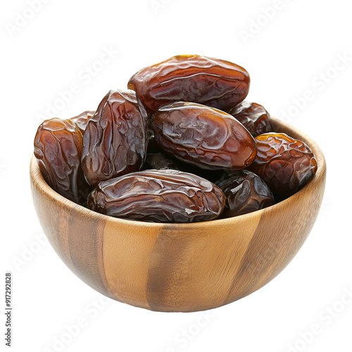 dates in wooden bowl 