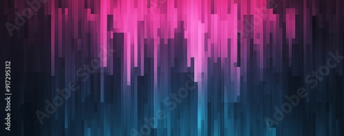 Abstract pink and blue vertical pixelated stripes