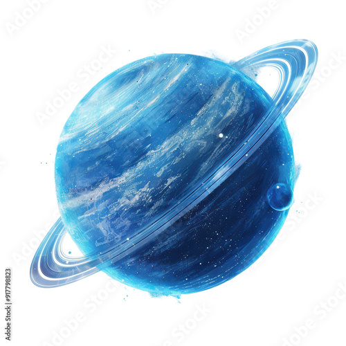 Astrological Symbol Uranus Isolated on Transparent or White Background, PNG