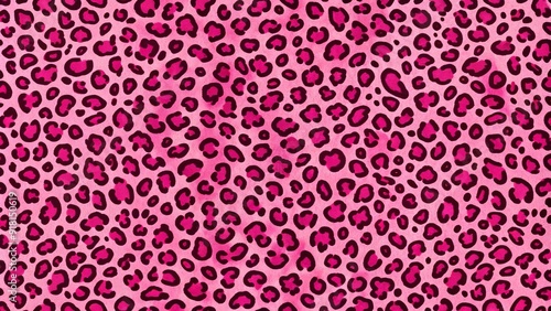 Vibrant pink leopard print background featuring bold, stylized spots on a bright pastel pink tone, perfect for feminine and playful design projects.