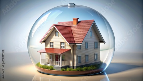 Property insurance concept for protecting home, building, or personal property from damage or loss, coverage