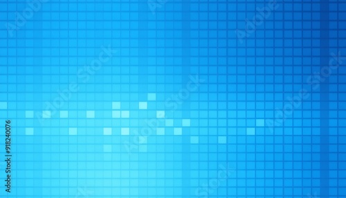 blue pixel grid with different intensities creating a layered effect the squares form a sleek and modern digital background ideal for technology visuals