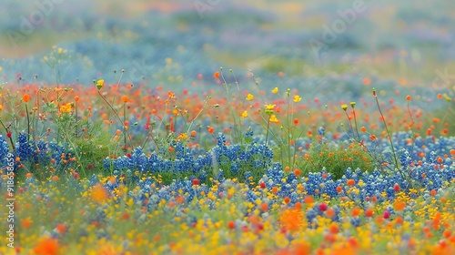 A Field of Vibrant Wildflowers in Bloom