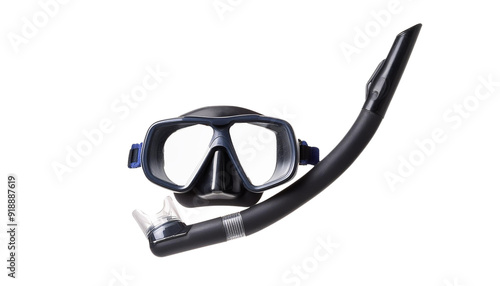 A stylish scuba mask and snorkel set, perfect for underwater exploration and marine adventures.