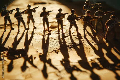 Toy Soldiers in the concept of war