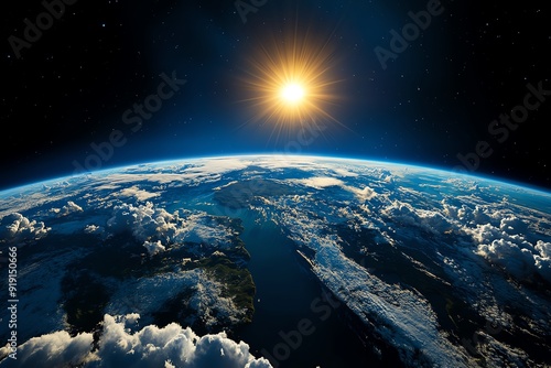 An educational diagram illustrating the relationship between ozone layer depletion and increased UV radiation on Earth