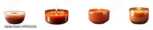 Set, collection of Votive Candle isolated on transparent background.