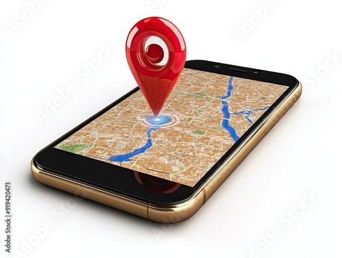 Online GPS Map And Location Search illustration