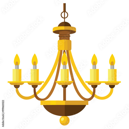 illustration of a candlestick with candle