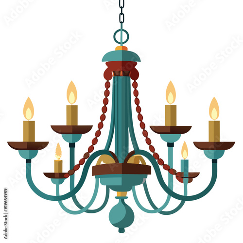 illustration of a candlestick with candle